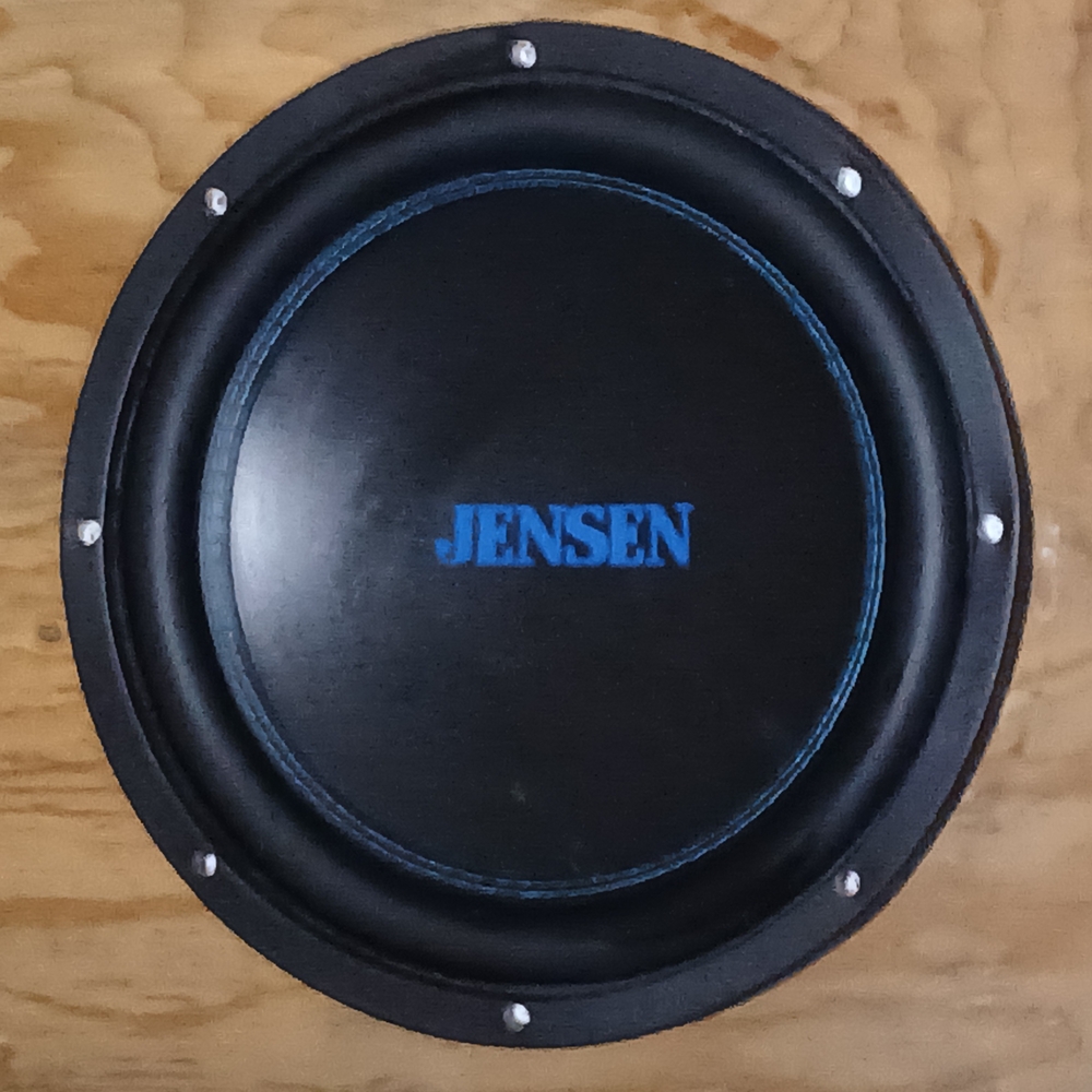 Jensen Black Subwoofer with Blue Accent